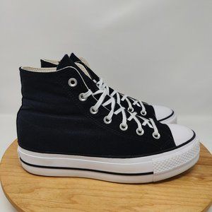 Converse CT All Star Lift Platform Canvas- Womens- Sz 8.5- Black[560845F]Sneaker